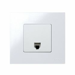 Telefonbuchse mit 6 weißen Kontakten Simon 27 Play