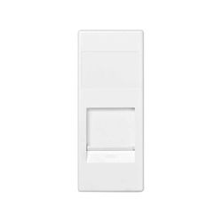 Toma telefónica de medio elemento blanco Simon 82 Centralizaciones