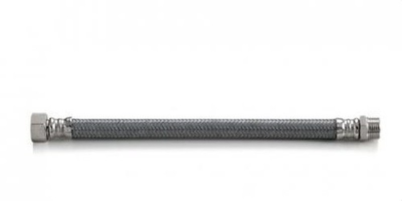 Tuyau de raccordement métallique flexible 3/8 femelle x 1/2 femelle  longueur 35cm pour