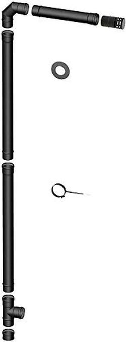 Diâmetro do tubo macho-fêmea simples 80x250mm para fogões de pellets e biomassa