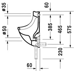 Duravit Starck 3 Urinal Back Feed