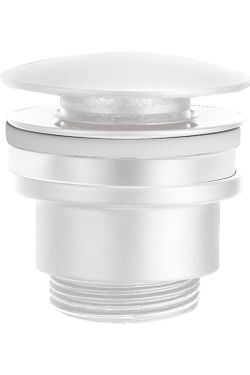 Valve clic-clac blanc mat