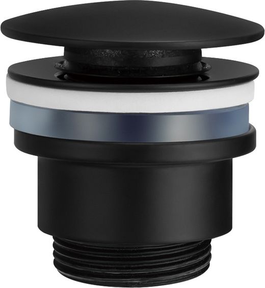 Valve clic-clac noire mate