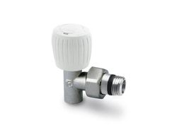 Válvula escuadra bitubo simple reglaje 1/2" con maneta montada Orkli
