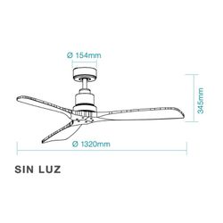 Ventilatore da soffitto Martec bianco/naturale Maiorca