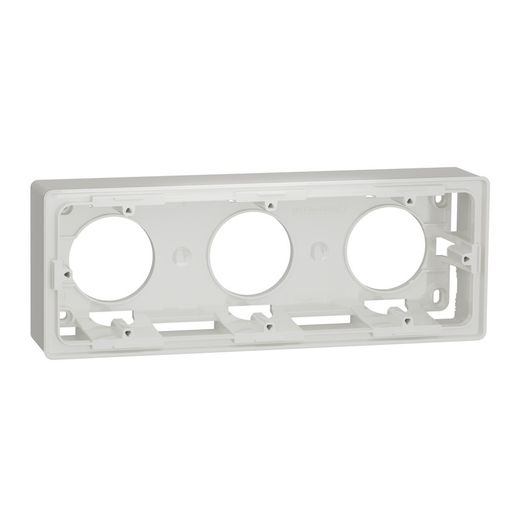 Schneider Electric Socle de surface à 3 éléments blanc Studio